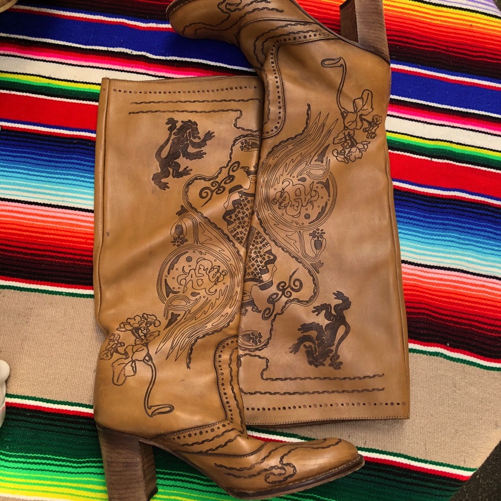 Gorgeous Anna Sui for Anthropologie leather boots